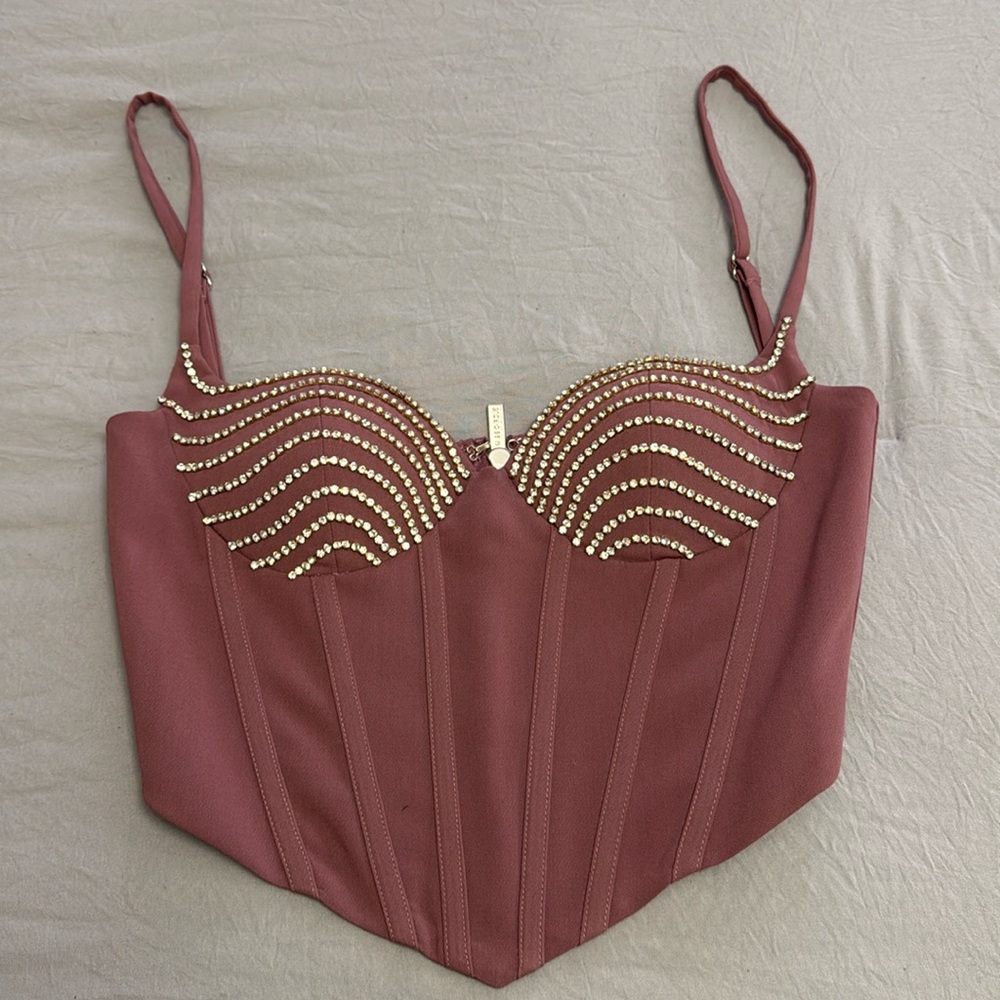 Miss Circle Rhinestone Top